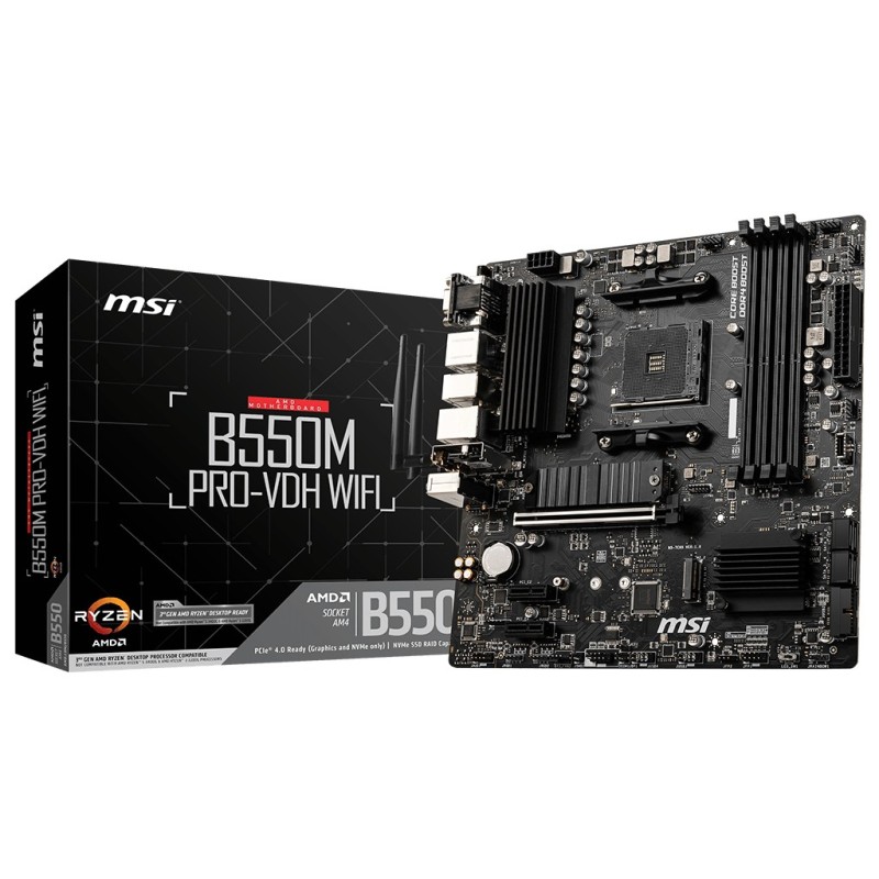 B550M PRO-VDH WIFI - Motherboard - micro ATX - Socket AM4 - AMD B550 Chipsatz...